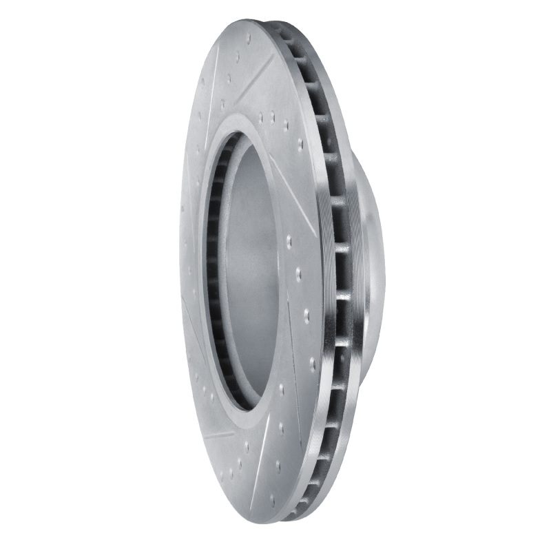 BMW Z4 Brake Rotor (1) - Front Right - R1 Concepts - Drilled & Slotted - Silver - `09-`16